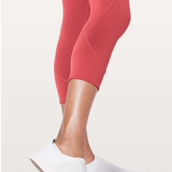 Lululemon In Movement Crop *Everlux 19" Vintage Rose 12 - Picture 5 of 16